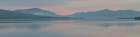 Ireland-Portmagee Bay Panoramic of sunrise on ocean and mountains Art Print